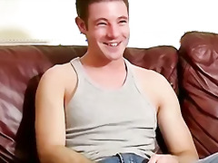 Sexy UK amateur Jake moans from pleasure while jerking solo