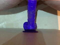 Chubby teen takes big dildo 3