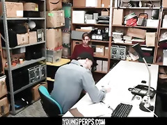 YoungPerps - Blonde Twink Fucked By Hung Security Guard