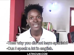 Young Black Amateur Straight Boy With Braces From Jamaica Fucks Gay Latino Filmmaker For Cash POV