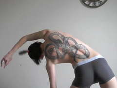 Asian FTM exercising