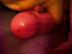 Balloon humping cumming on couch