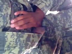 Str8 soldiare showing boner tent bulge bulto