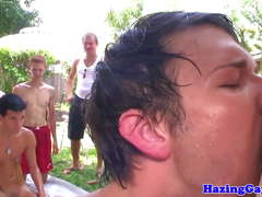 Dicksucking fraternity twink buttfucked